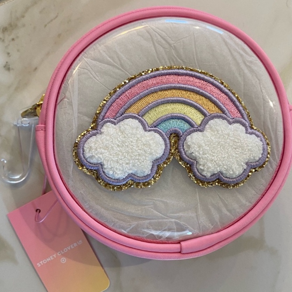 Stoney clover lane round rainbow pouch new with tags - Picture 2 of 3